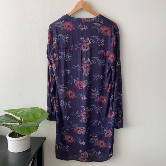 Revolve x Splendid Cindelle Floral Print Lace Up Dress in Academy Navy - Picture 9 of 14
